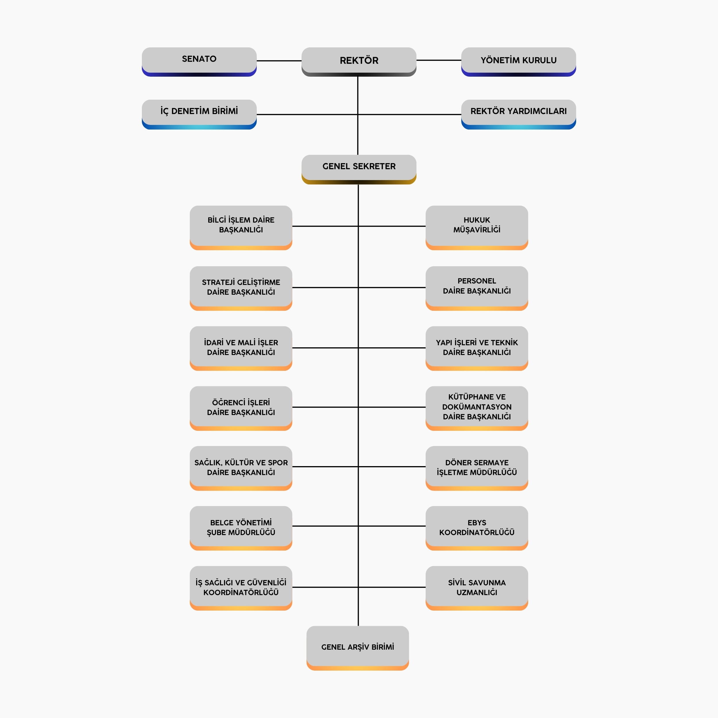 Ankara Müzik ve Güzel Sanatlar Üniversitesi İdari Organizasyon Şeması