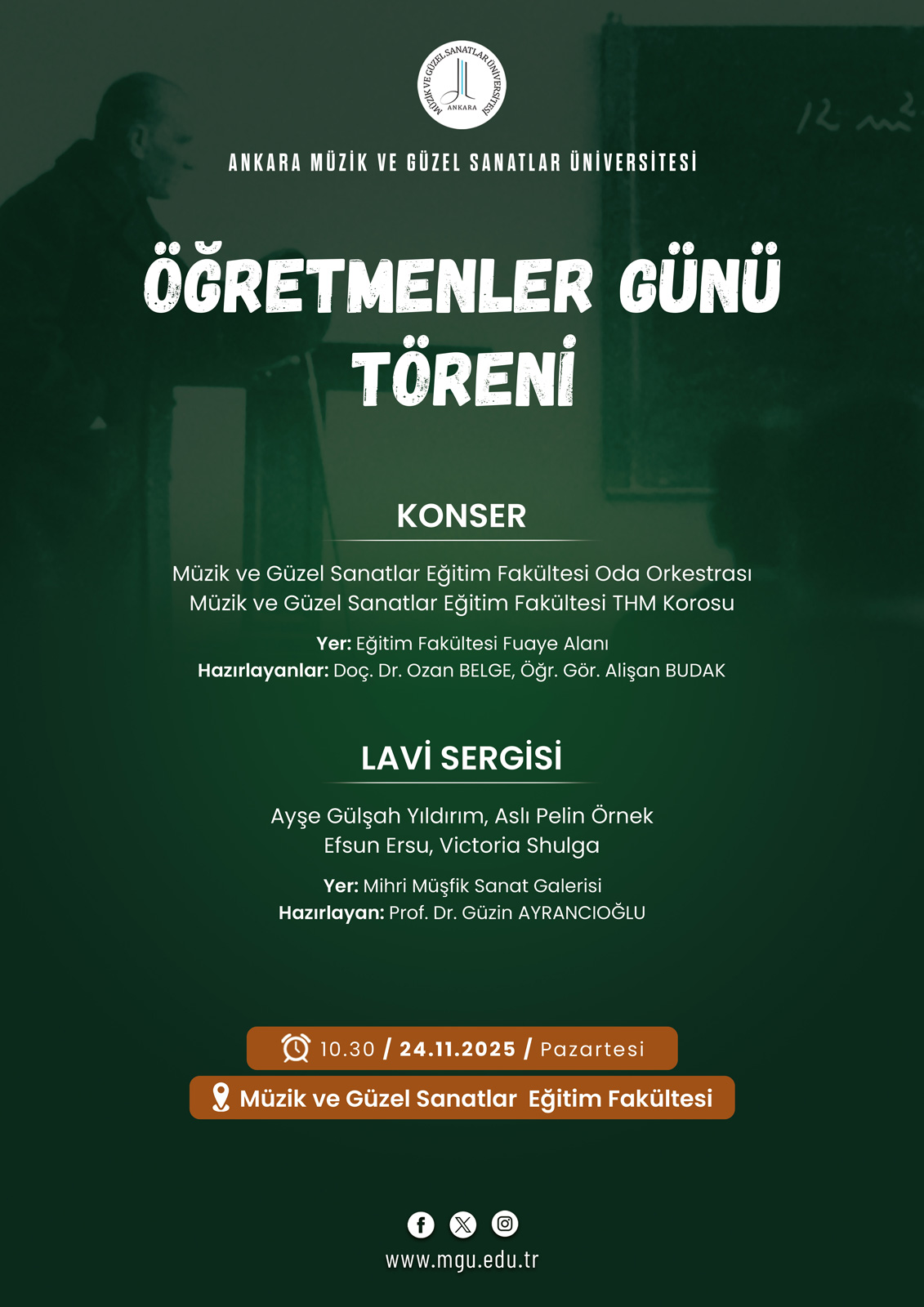 Öğretmenler Günü Töreni Afiş