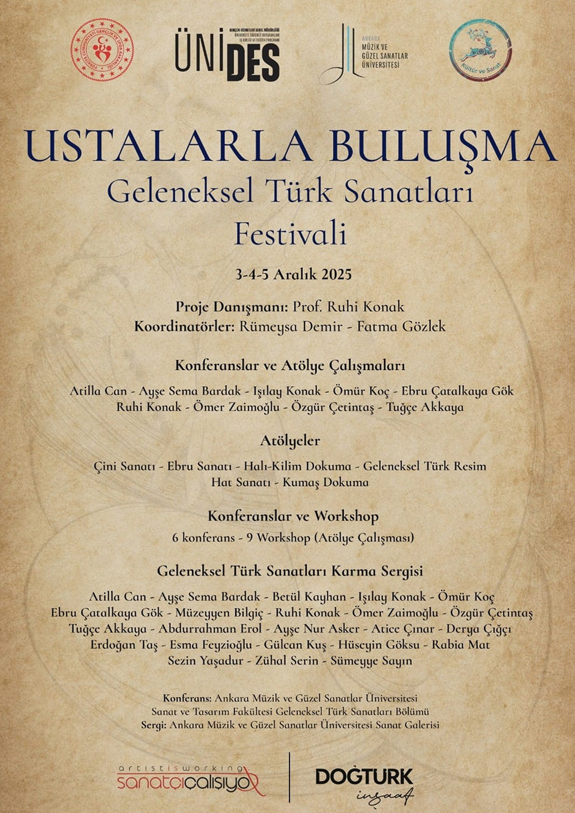 Ustalarla Buluşma Geleneksel Türk Sanatları Festivali