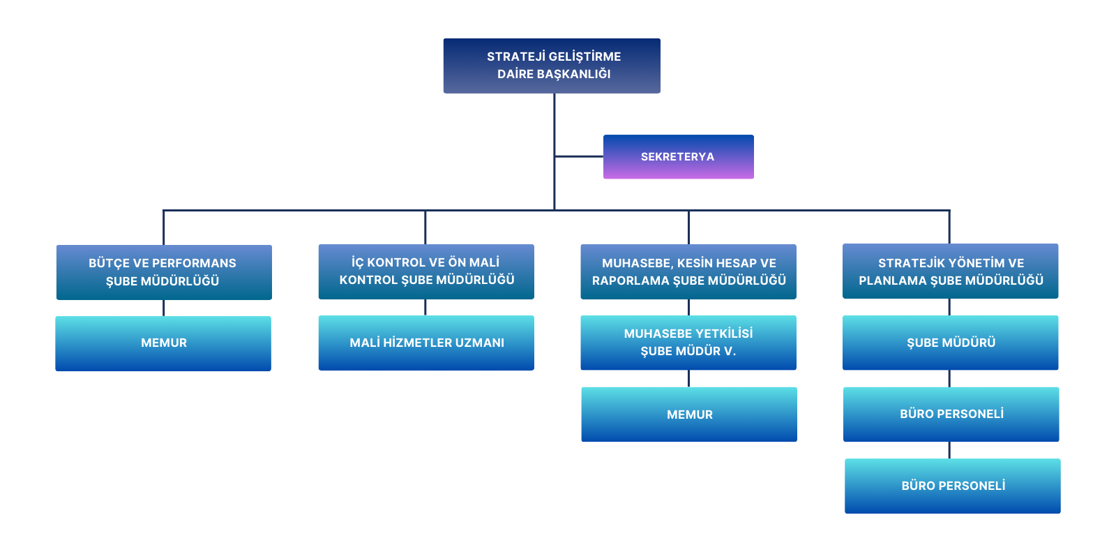 Strateji Geliştirme Daire Başkanlığı-Organizasyon Şeması