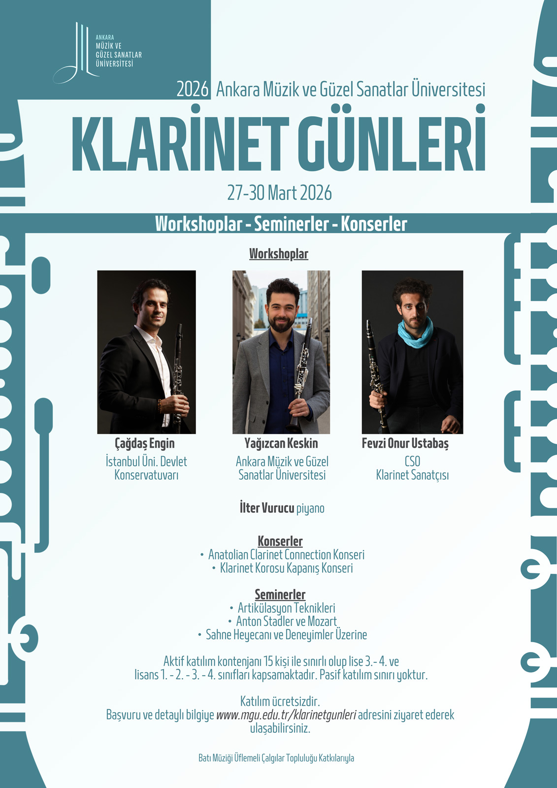 MGU Klarinet Günleri Afiş