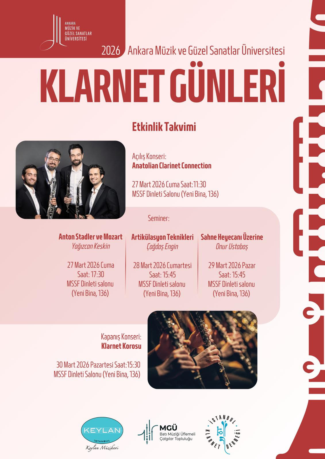 Klarnet Günleri Etkinlik Takvimi