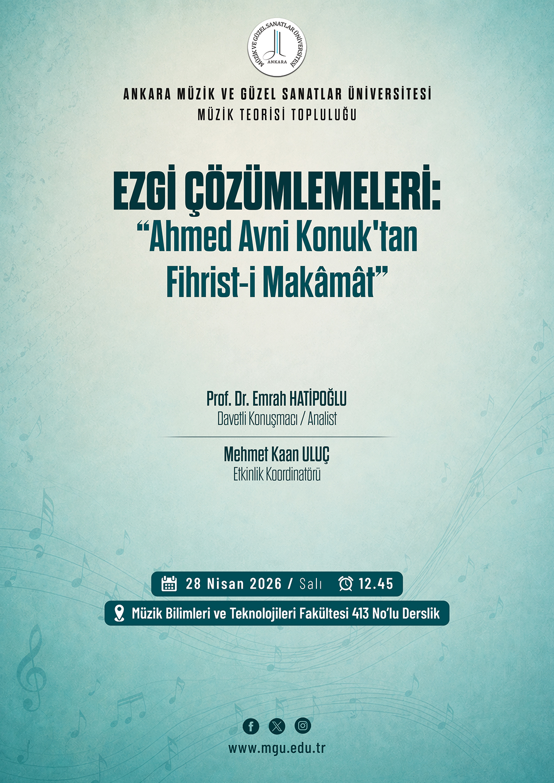 Ezgi Çözümlemeleri Ahmed Avni Konuk'tan Fihrist-i Makâmât