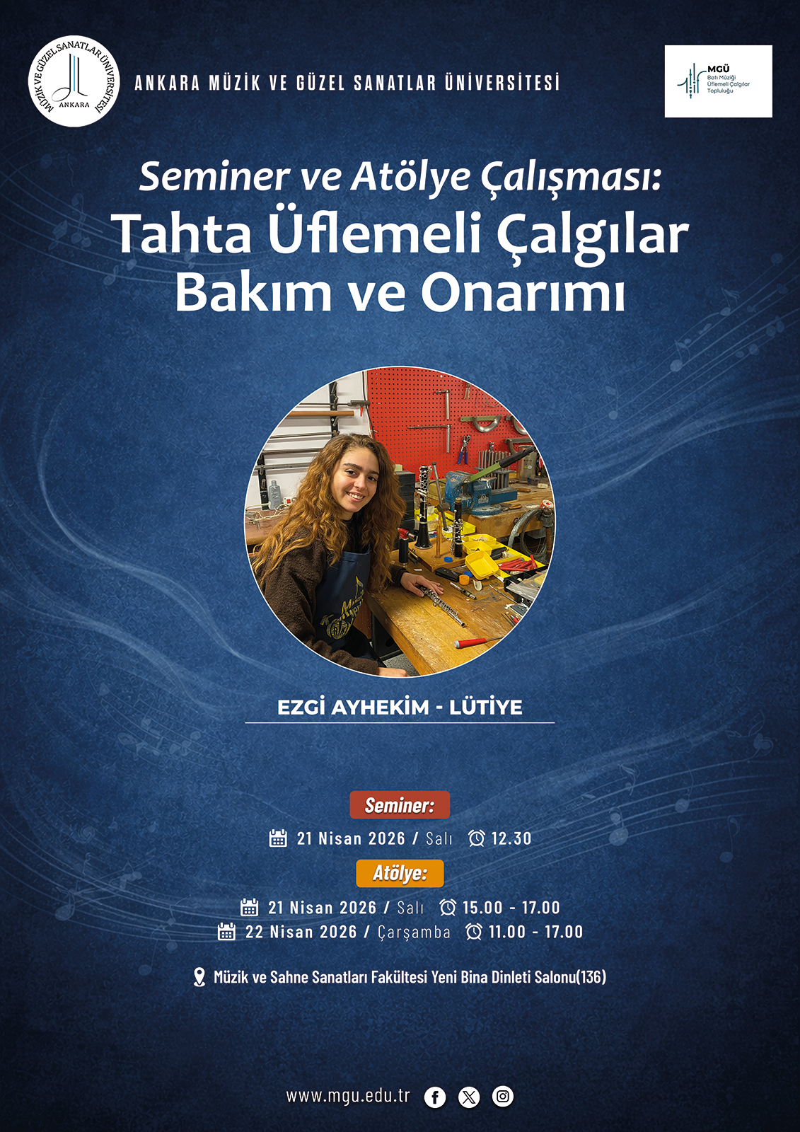 Seminer ve Atölye Çalışması Tahta Üflemeli Çalgılar Bakım ve Onarımı