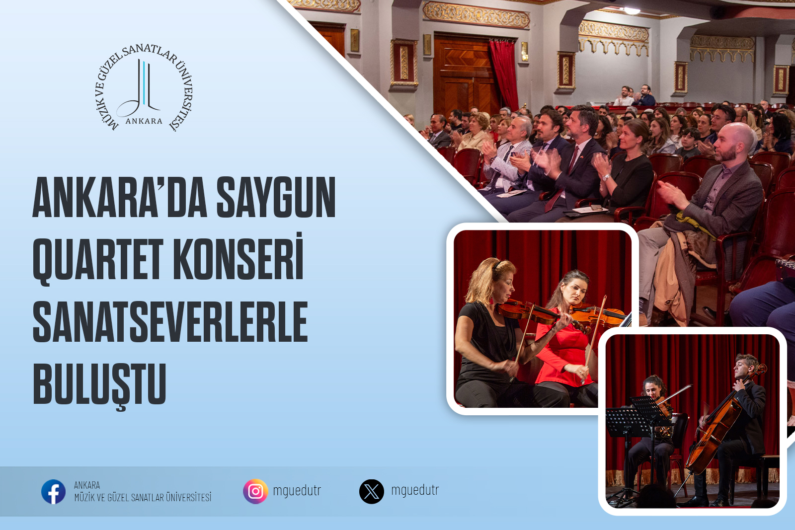 Ankara’da Saygun Quartet Konseri Sanatseverlerle Buluştu
