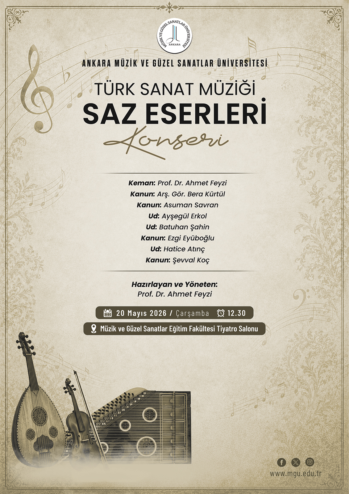 Türk Sanat Müziği Saz Eserleri Konseri