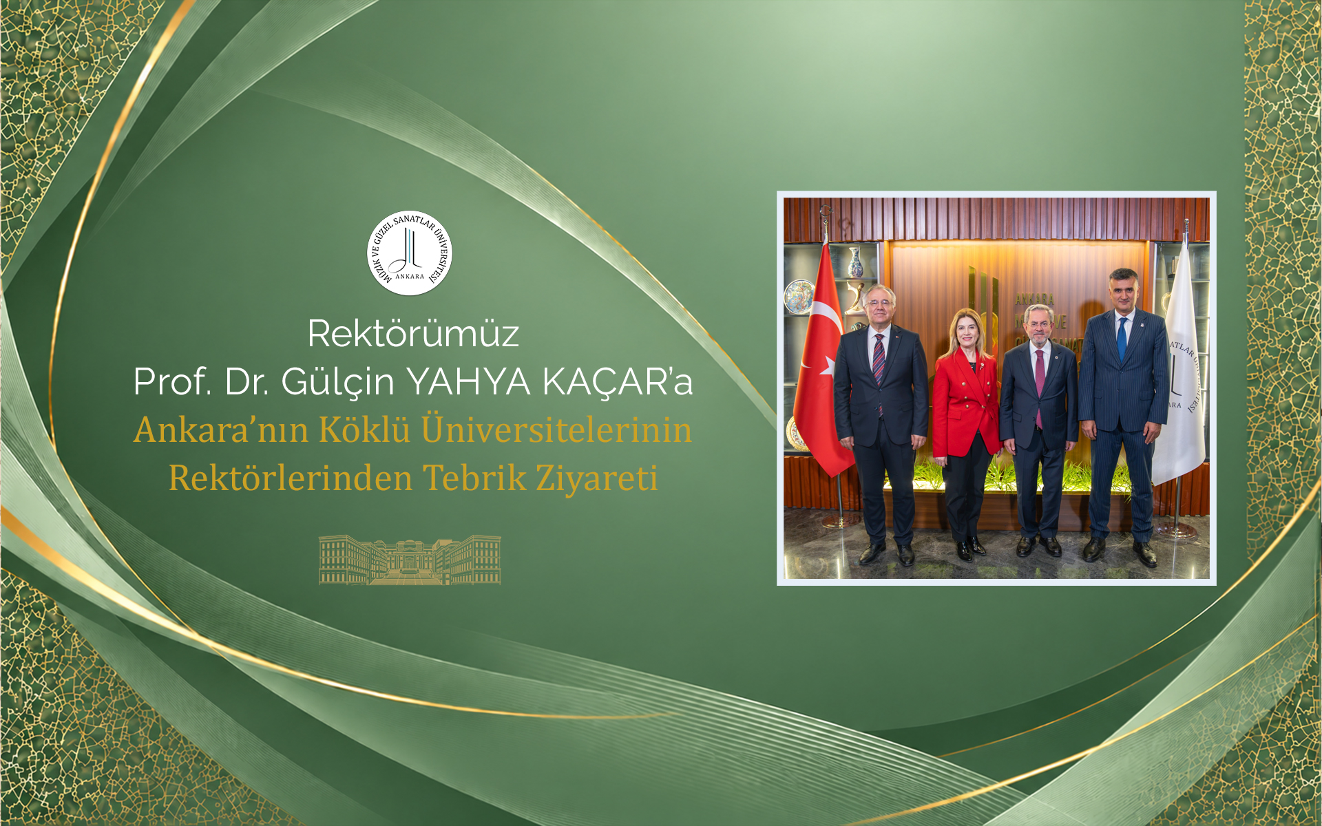 Rektörümüz Prof. Dr. Gülçin Yahya Kaçar’a Rektörlerden Tebrik Ziyareti