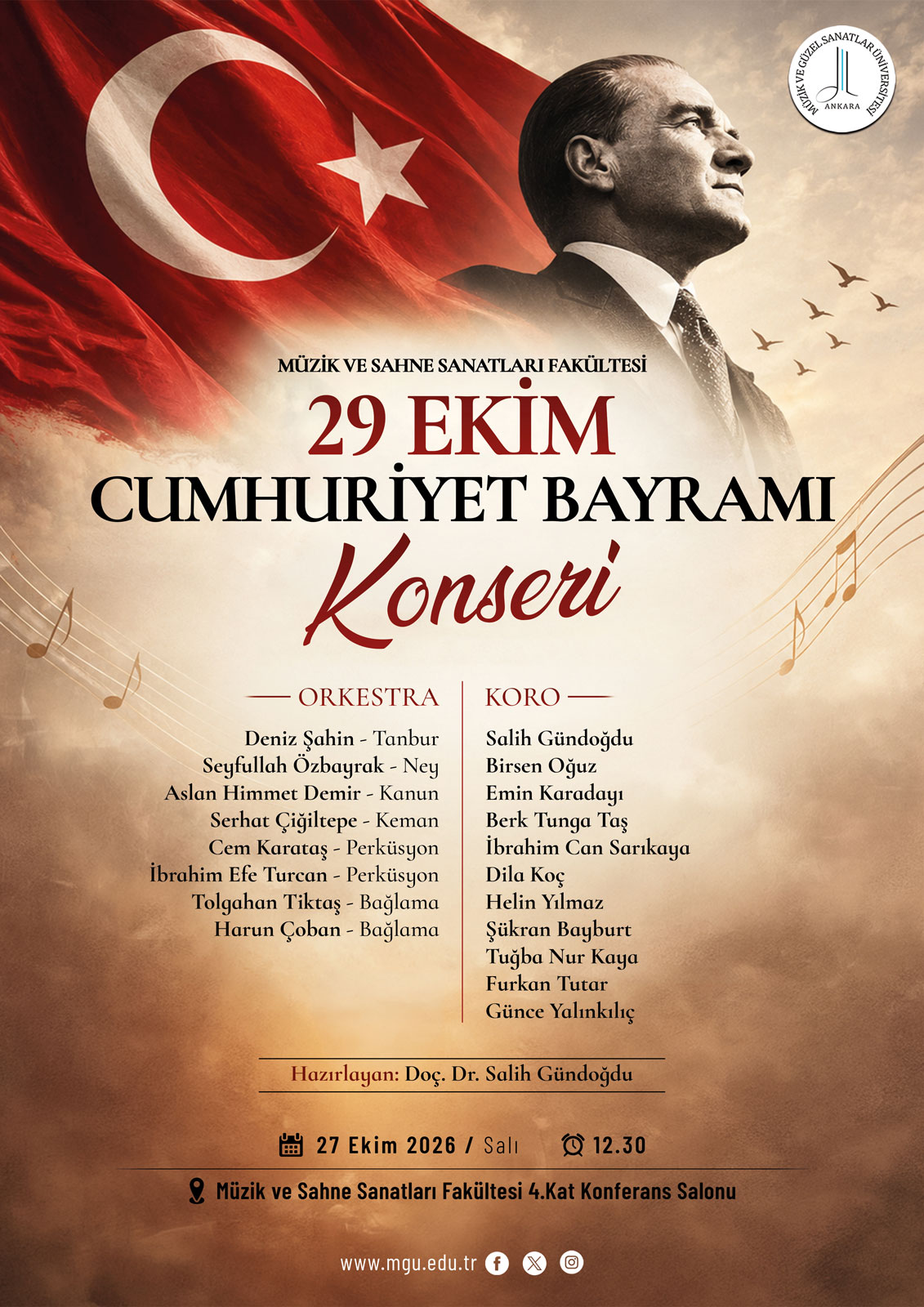 MGSEF 29 Ekim Cumhuriyet Bayramı Konseri Afiş